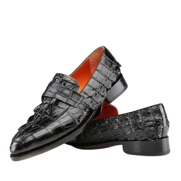 crocodile skin loafers