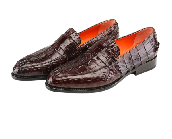 crocodile skin loafers