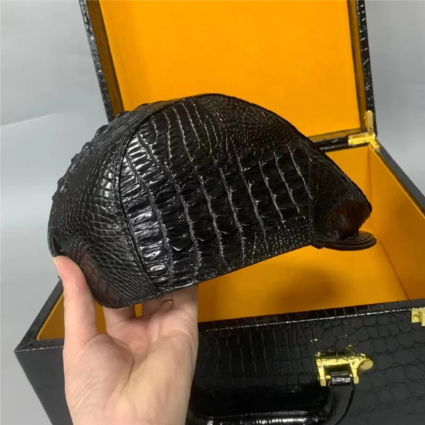 crocodile skin newsboy hat