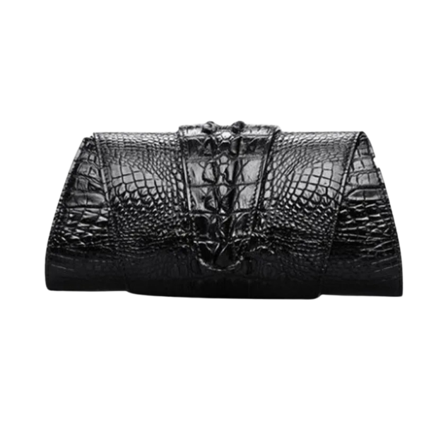 Crocodile Skin Oversized Clutch Bag