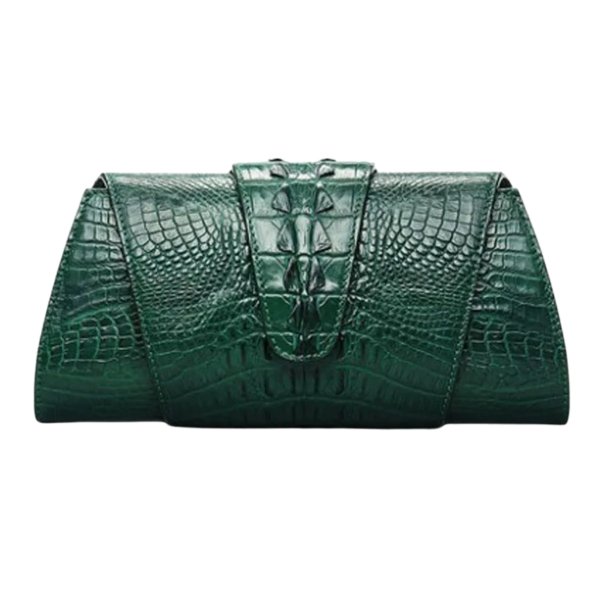 Crocodile Skin Oversized Clutch Bag