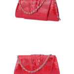 Crocodile Skin Oversized Clutch Bag
