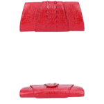 Crocodile Skin Oversized Clutch Bag