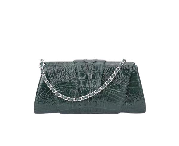 Crocodile Skin Oversized Clutch Bag