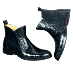 Crocodile Belly Skin Ankle Boots