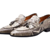 Snake Skin Loafers With Tassels