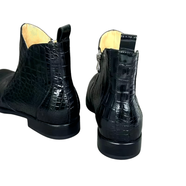 Crocodile Belly Skin Ankle Boots