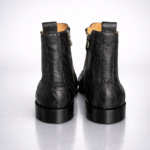 Ostrich Skin Ankle Boots