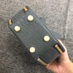 Crocodile Skin Round Handbag-alt8
