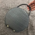Crocodile Skin Round Handbag-alt5