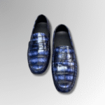 Handpainted Crocodile Skin Loafers
