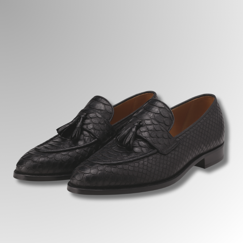 Snake Skin Loafers With Tassels-alt12