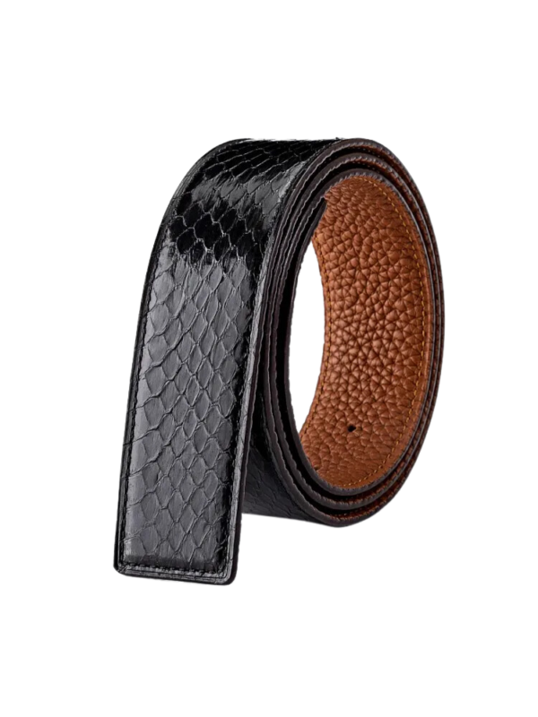 python leather belt without buckle