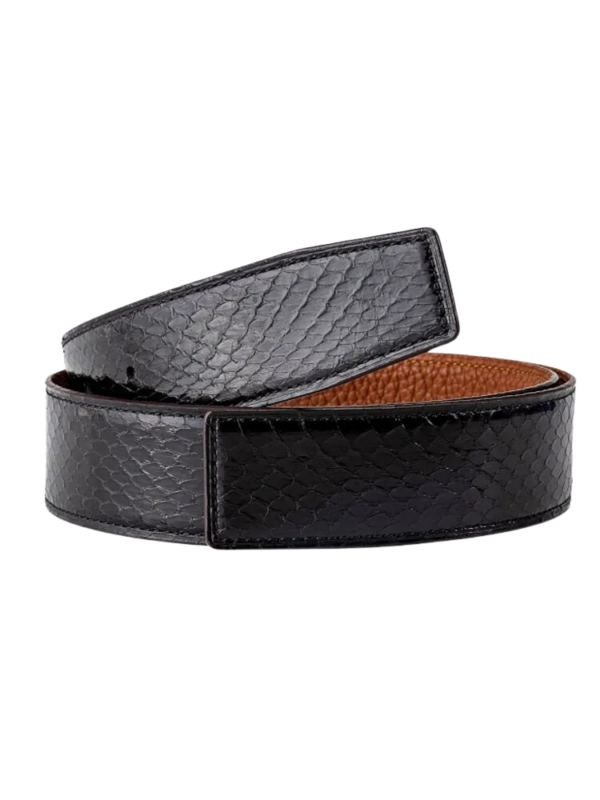 python leather belt without buckle