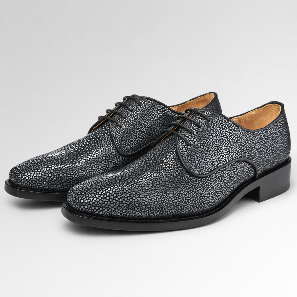 Stingray Skin Lace-Up Shoes