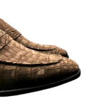 Suede Crocodile Skin Loafers