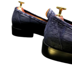 Suede Crocodile Skin Loafers