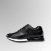 black crocodile skin sneakers