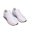 White Ostrich Skin Sneakers