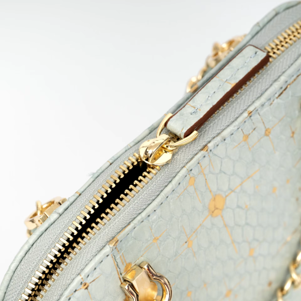 Snake Skin Square Handbag