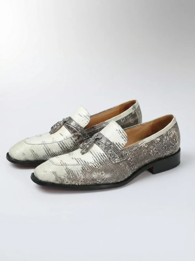Lizard Skin Loafers With Tassels