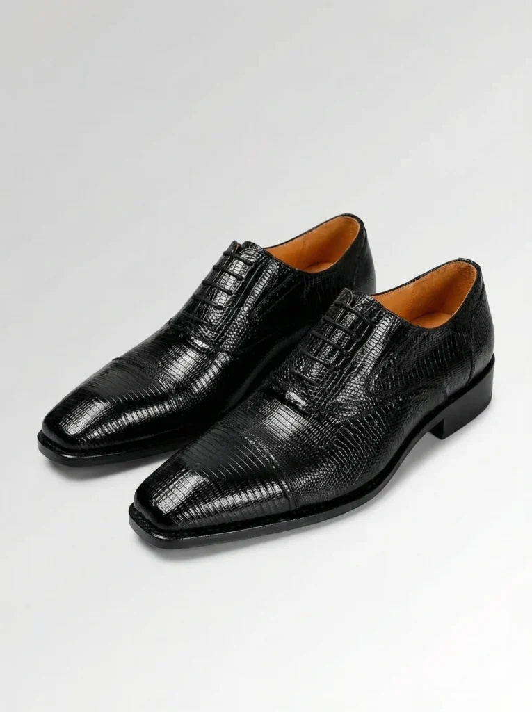 Lizard Skin Classic Shoes Square Toe