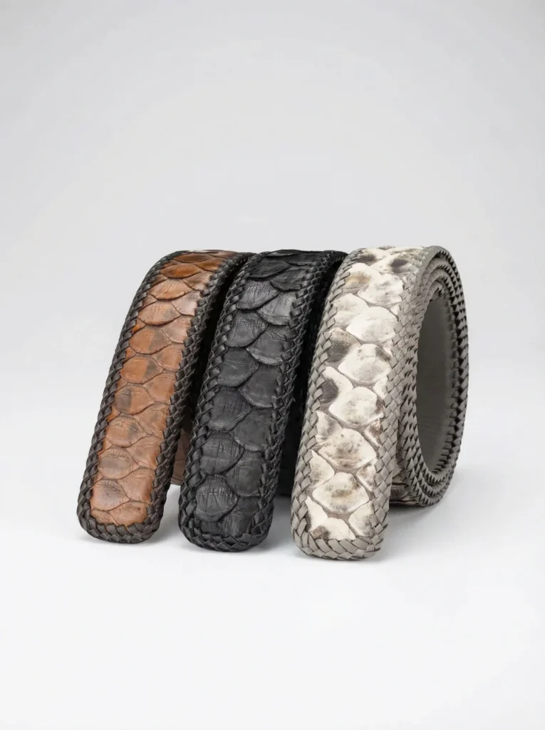 Python Skin Belt Without Buckle