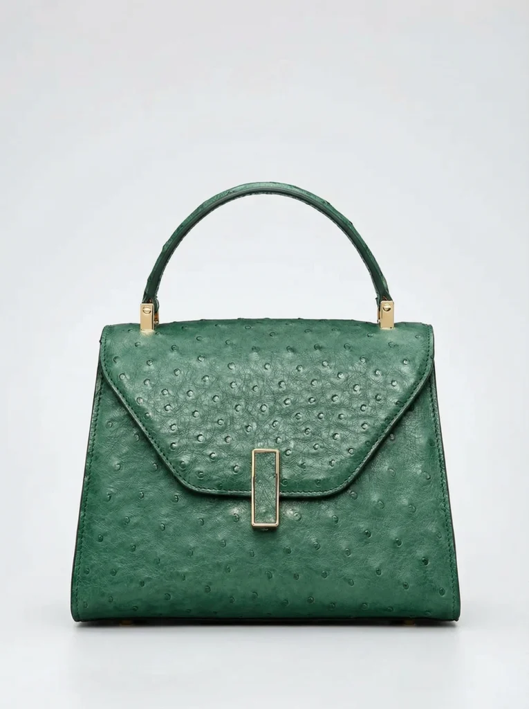 Ostrich Skin Bucket Bag