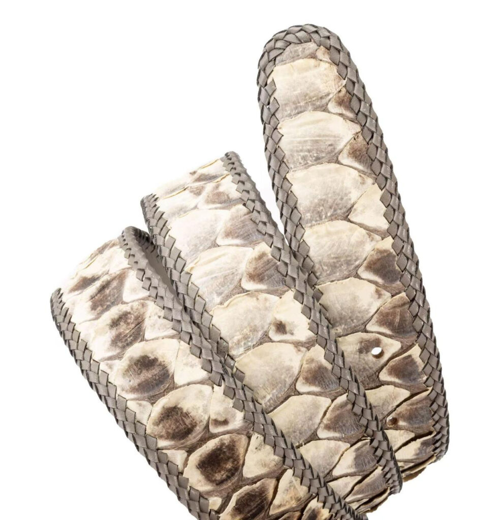Python Skin Belt Without Buckle