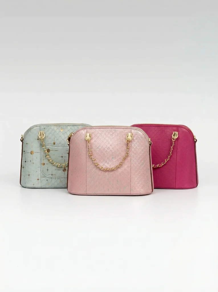 Snake Skin Square Handbag