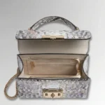 Python Skin Lock Flap Bag