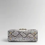 Python Skin Lock Flap Bag