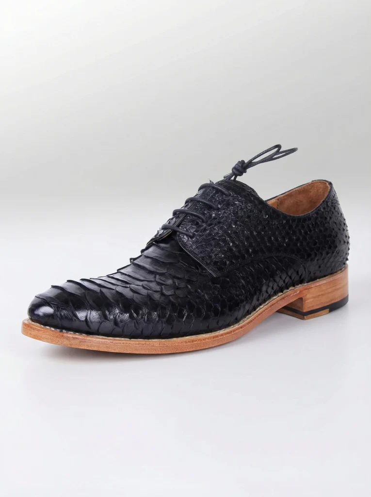 Python Skin Lace-up Shoes