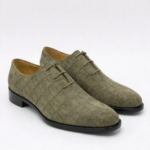 Alligator Skin Suede Oxford Shoes