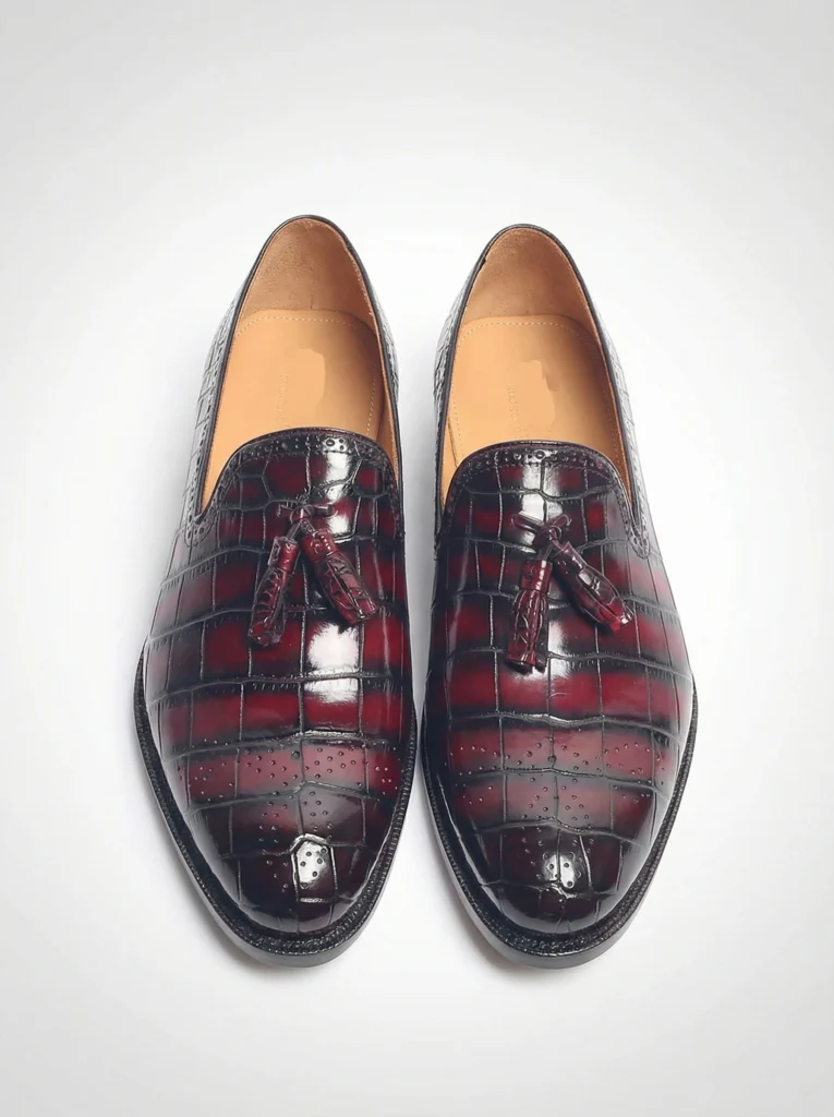 Alligator Skin Tassel Loafers