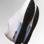 White Ostrich Skin Sneakers