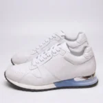 White Ostrich Skin Sneakers