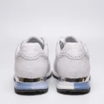 White Ostrich Skin Sneakers