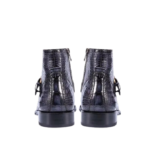 Hand-Painted Crocodile Skin Ankle Boots