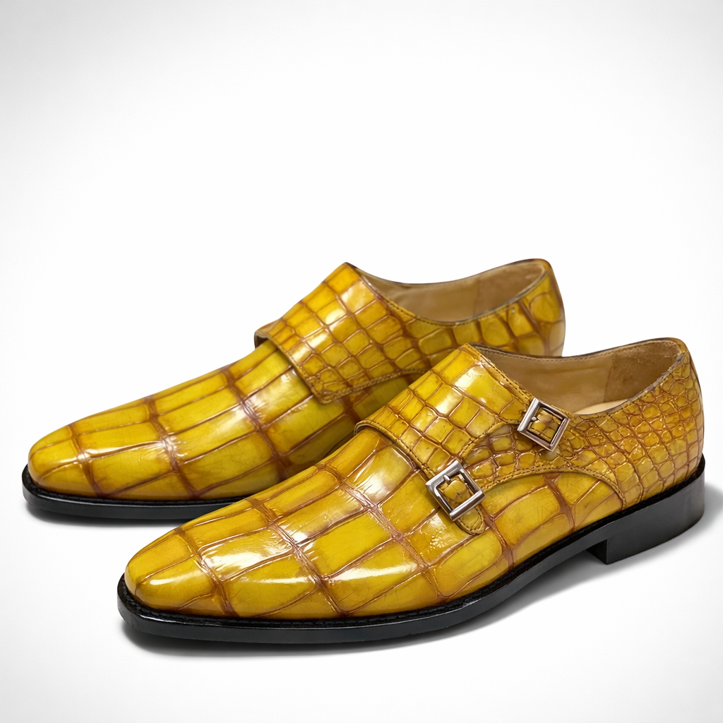 Alligator Leather Double Monk