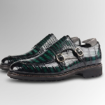 Brushed Alligator Skin Double Monk
