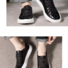 Crocodile Skin Flat Sneakers