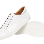 Crocodile Skin Flat Sneakers