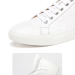 Crocodile Skin Flat Sneakers