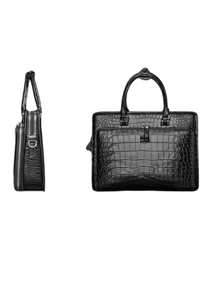 Crocodile Skin Men's Business Briefcase-alt14