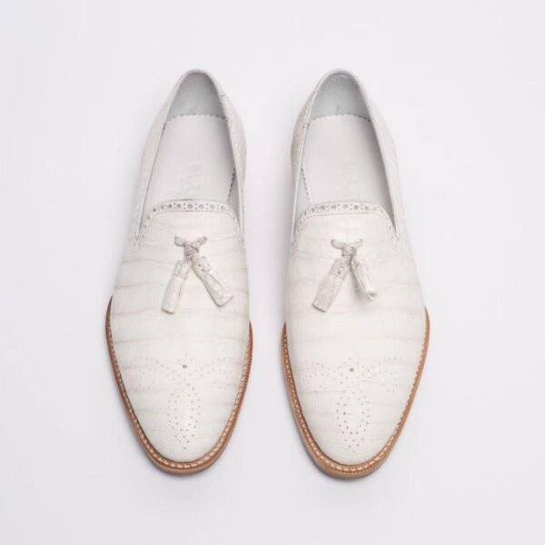 Crocodile Skin Tassel Loafers