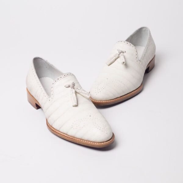 Crocodile Skin Tassel Loafers