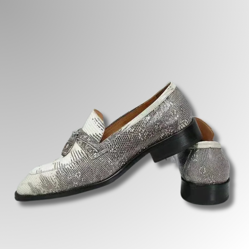 Lizard Skin Loafers With Tassels-alt3