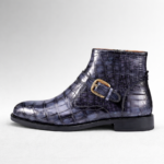 Luxury Hand-Painted Alligator Ankle Boots