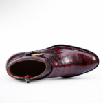 Luxury Hand-Painted Alligator Ankle Boots